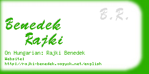 benedek rajki business card